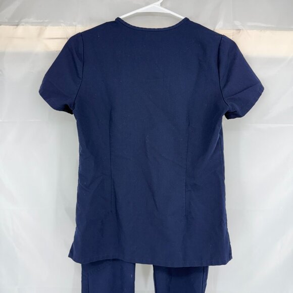 Figs Women XXSP Scrub Set Catarina Top Zamora Pant Navy Blue Drawstring Nurse - Picture 3 of 16